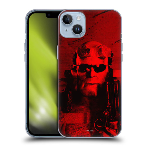 Hellboy II Graphics Portrait Sunglasses Soft Gel Case for Apple iPhone 14 Plus