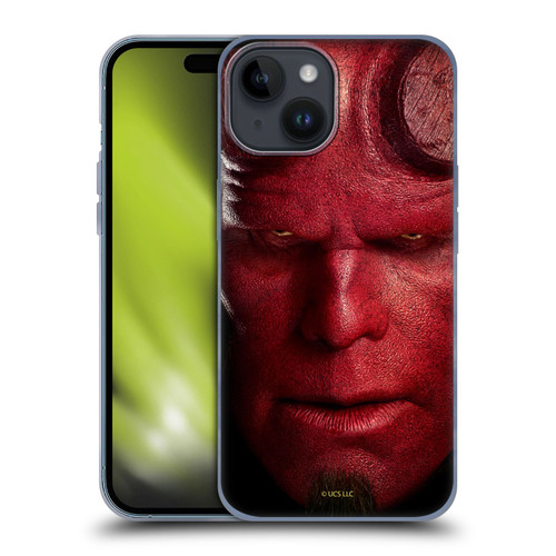 Hellboy II Graphics Face Portrait Soft Gel Case for Apple iPhone 15