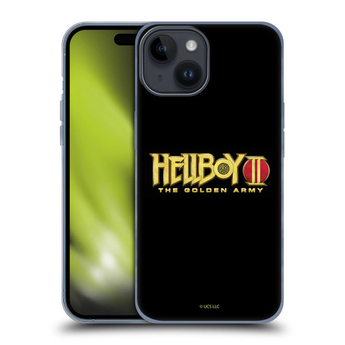 Hellboy II Graphics Logo Soft Gel Case for Apple iPhone 15