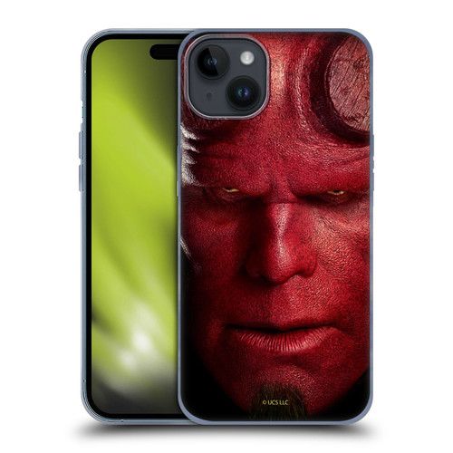 Hellboy II Graphics Face Portrait Soft Gel Case for Apple iPhone 15 Plus