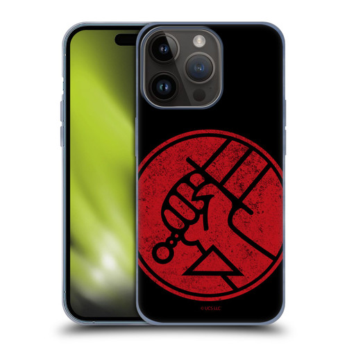Hellboy II Graphics BPRD Distressed Soft Gel Case for Apple iPhone 15 Pro