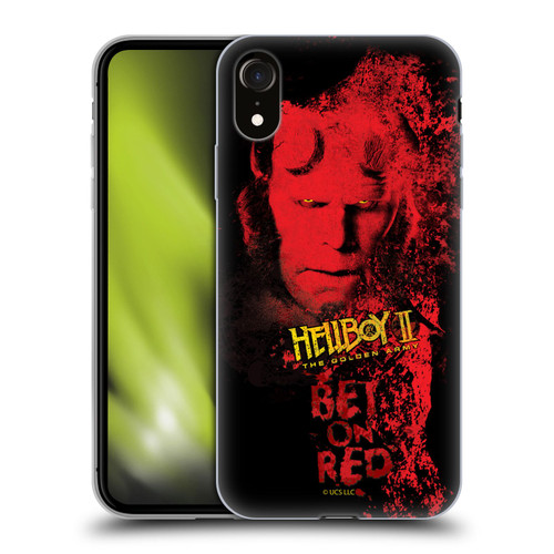 Hellboy II Graphics Bet On Red Soft Gel Case for Apple iPhone XR