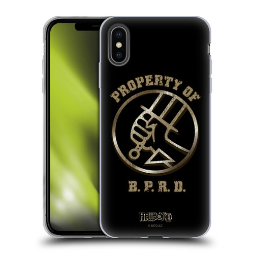 Hellboy II Graphics Property of BPRD Soft Gel Case for Apple iPhone XS Max