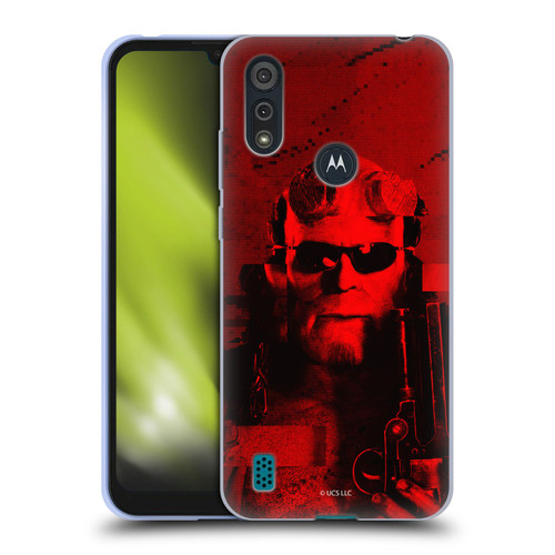 Hellboy II Graphics Portrait Sunglasses Soft Gel Case for Motorola Moto E6s (2020)