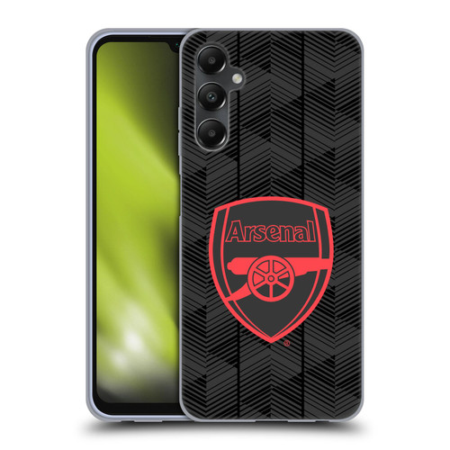 Arsenal FC Crest and Gunners Logo Black Soft Gel Case for Samsung Galaxy A05s