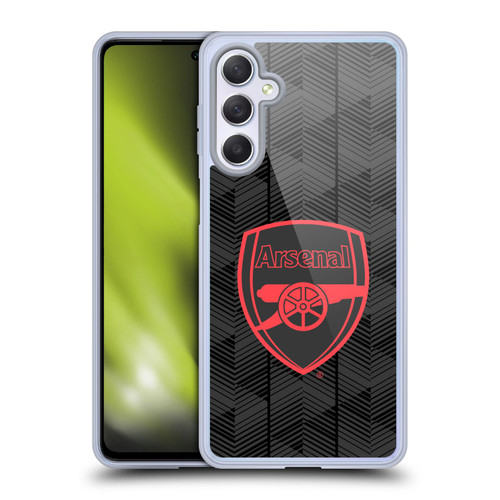 Arsenal FC Crest and Gunners Logo Black Soft Gel Case for Samsung Galaxy M54 5G