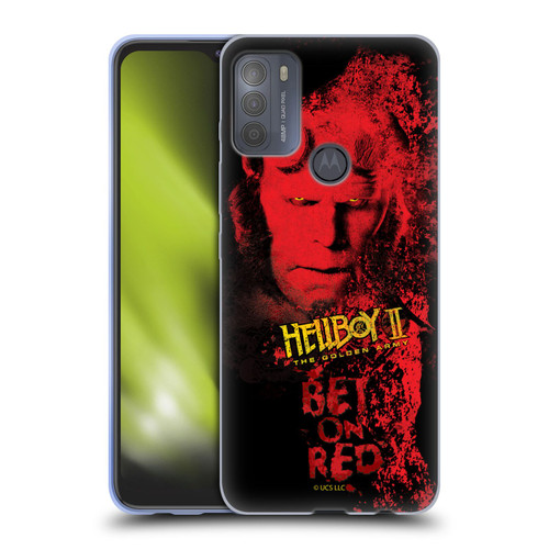 Hellboy II Graphics Bet On Red Soft Gel Case for Motorola Moto G50