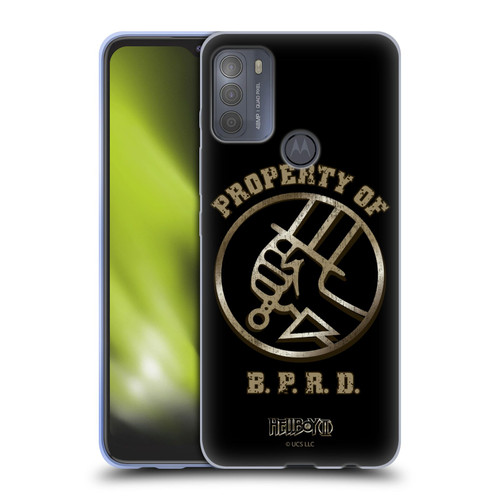 Hellboy II Graphics Property of BPRD Soft Gel Case for Motorola Moto G50