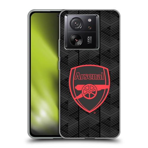 Arsenal FC Crest and Gunners Logo Black Soft Gel Case for Xiaomi 13T 5G / 13T Pro 5G