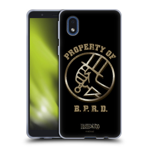 Hellboy II Graphics Property of BPRD Soft Gel Case for Samsung Galaxy A01 Core (2020)