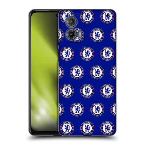 Chelsea Football Club Crest Pattern Soft Gel Case for Motorola Moto G73 5G