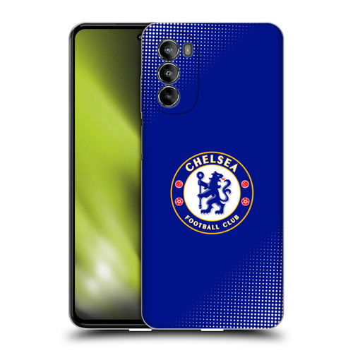 Chelsea Football Club Crest Halftone Soft Gel Case for Motorola Moto G82 5G