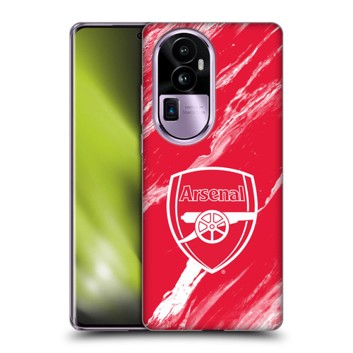 Arsenal FC Crest Patterns Red Marble Soft Gel Case for OPPO Reno10 Pro+