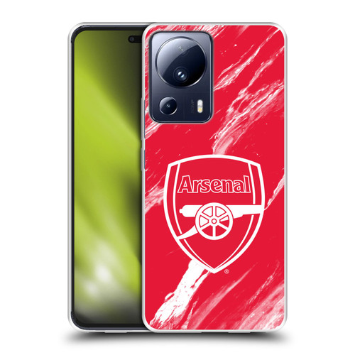 Arsenal FC Crest Patterns Red Marble Soft Gel Case for Xiaomi 13 Lite 5G