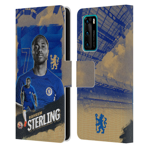 Chelsea Football Club 2023/24 First Team Raheem Sterling Leather Book Wallet Case Cover For Huawei P40 5G