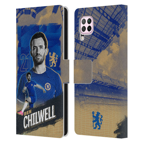 Chelsea Football Club 2023/24 First Team Ben Chilwell Leather Book Wallet Case Cover For Huawei Nova 6 SE / P40 Lite