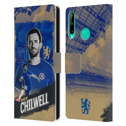 Chelsea Football Club 2023/24 First Team Ben Chilwell Leather Book Wallet Case Cover For Huawei P40 lite E