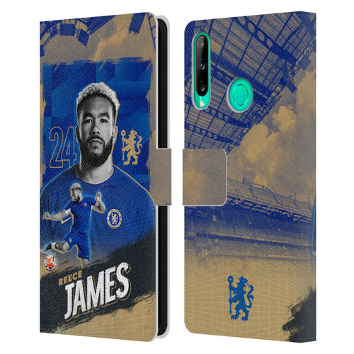 Chelsea Football Club 2023/24 First Team Reece James Leather Book Wallet Case Cover For Huawei P40 lite E