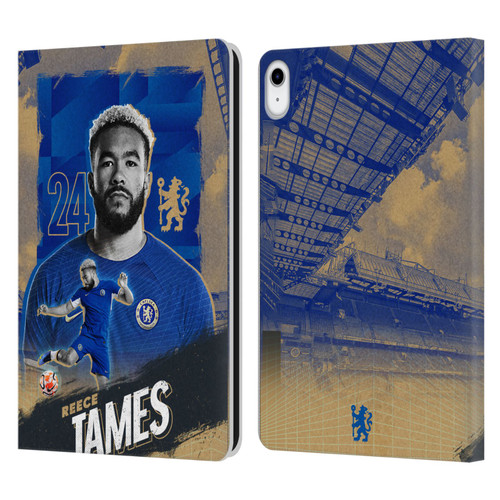 Chelsea Football Club 2023/24 First Team Reece James Leather Book Wallet Case Cover For Apple iPad 10.9 (2022)