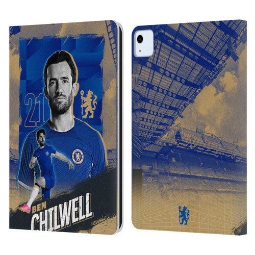 Chelsea Football Club 2023/24 First Team Ben Chilwell Leather Book Wallet Case Cover For Apple iPad Air 11 2020/2022/2024