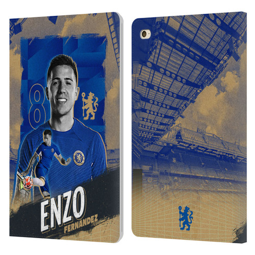 Chelsea Football Club 2023/24 First Team Enzo Fernández Leather Book Wallet Case Cover For Apple iPad mini 4