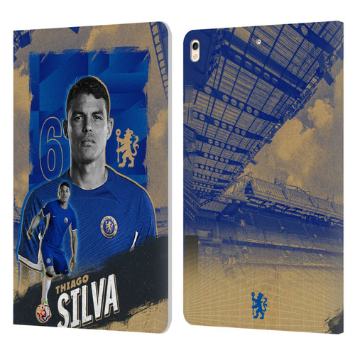 Chelsea Football Club 2023/24 First Team Thiago Silva Leather Book Wallet Case Cover For Apple iPad Pro 10.5 (2017)