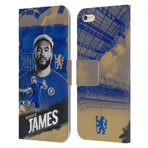 Chelsea Football Club 2023/24 First Team Reece James Leather Book Wallet Case Cover For Apple iPhone 6 Plus / iPhone 6s Plus