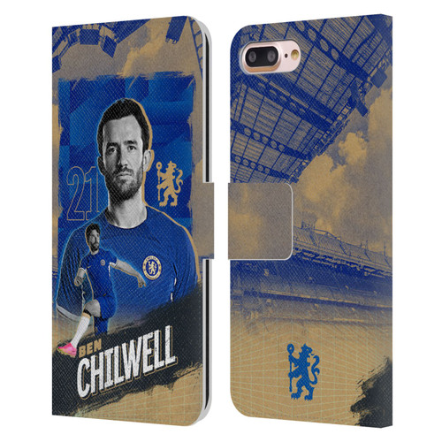Chelsea Football Club 2023/24 First Team Ben Chilwell Leather Book Wallet Case Cover For Apple iPhone 7 Plus / iPhone 8 Plus