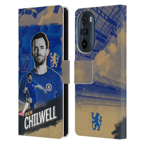 Chelsea Football Club 2023/24 First Team Ben Chilwell Leather Book Wallet Case Cover For Motorola Edge 30