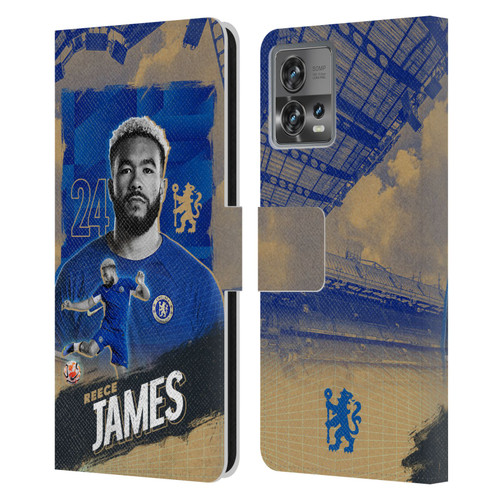 Chelsea Football Club 2023/24 First Team Reece James Leather Book Wallet Case Cover For Motorola Moto Edge 30 Fusion