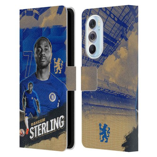Chelsea Football Club 2023/24 First Team Raheem Sterling Leather Book Wallet Case Cover For Motorola Edge X30