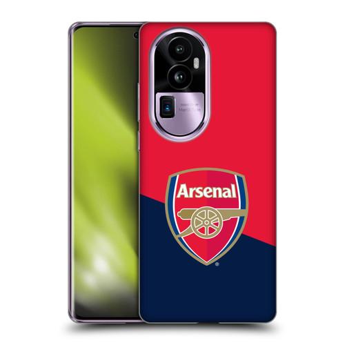 Arsenal FC Crest 2 Red & Blue Logo Soft Gel Case for OPPO Reno10 Pro+