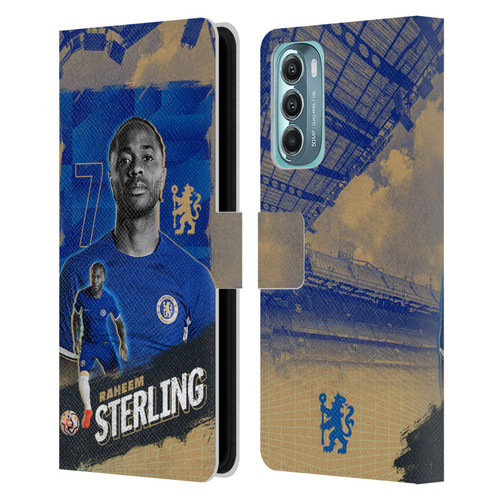 Chelsea Football Club 2023/24 First Team Raheem Sterling Leather Book Wallet Case Cover For Motorola Moto G Stylus 5G (2022)
