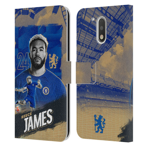 Chelsea Football Club 2023/24 First Team Reece James Leather Book Wallet Case Cover For Motorola Moto G41