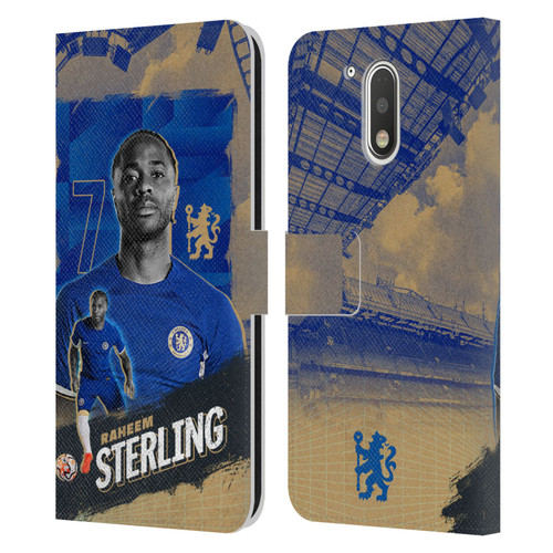 Chelsea Football Club 2023/24 First Team Raheem Sterling Leather Book Wallet Case Cover For Motorola Moto G41