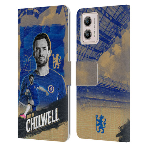 Chelsea Football Club 2023/24 First Team Ben Chilwell Leather Book Wallet Case Cover For Motorola Moto G53 5G