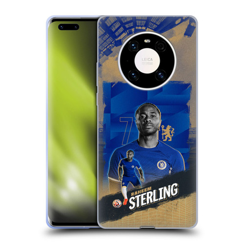 Chelsea Football Club 2023/24 First Team Raheem Sterling Soft Gel Case for Huawei Mate 40 Pro 5G