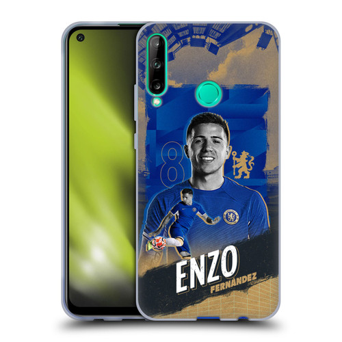 Chelsea Football Club 2023/24 First Team Enzo Fernández Soft Gel Case for Huawei P40 lite E