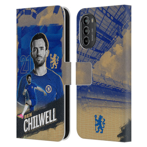 Chelsea Football Club 2023/24 First Team Ben Chilwell Leather Book Wallet Case Cover For Motorola Moto G82 5G