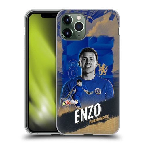 Chelsea Football Club 2023/24 First Team Enzo Fernández Soft Gel Case for Apple iPhone 11 Pro