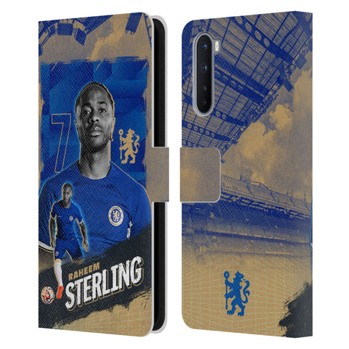 Chelsea Football Club 2023/24 First Team Raheem Sterling Leather Book Wallet Case Cover For OnePlus Nord 5G
