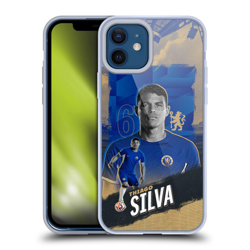 Chelsea Football Club 2023/24 First Team Thiago Silva Soft Gel Case for Apple iPhone 12 / iPhone 12 Pro