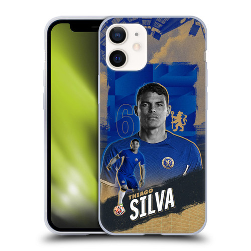 Chelsea Football Club 2023/24 First Team Thiago Silva Soft Gel Case for Apple iPhone 12 Mini