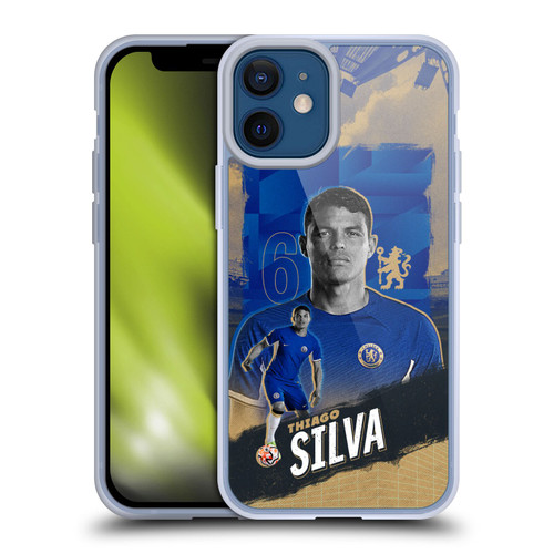 Chelsea Football Club 2023/24 First Team Thiago Silva Soft Gel Case for Apple iPhone 12 Mini