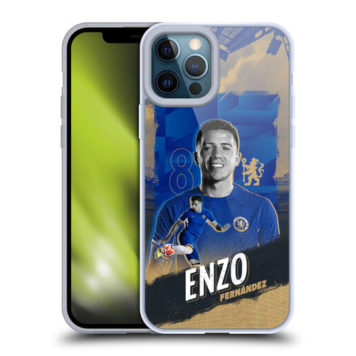 Chelsea Football Club 2023/24 First Team Enzo Fernández Soft Gel Case for Apple iPhone 12 Pro Max