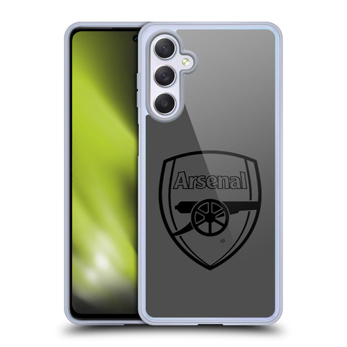 Arsenal FC Crest 2 Black Logo Soft Gel Case for Samsung Galaxy M54 5G