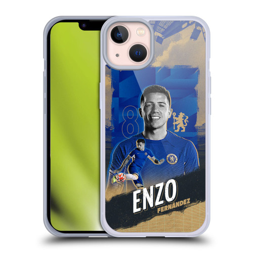 Chelsea Football Club 2023/24 First Team Enzo Fernández Soft Gel Case for Apple iPhone 13