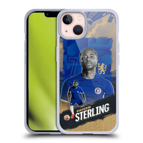 Chelsea Football Club 2023/24 First Team Raheem Sterling Soft Gel Case for Apple iPhone 13