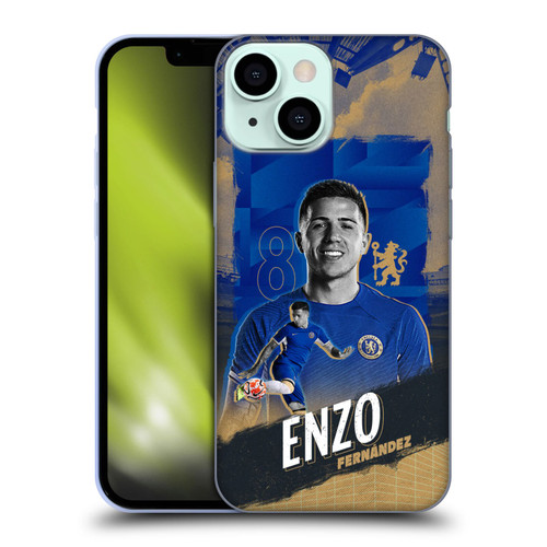 Chelsea Football Club 2023/24 First Team Enzo Fernández Soft Gel Case for Apple iPhone 13 Mini