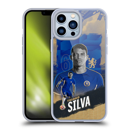 Chelsea Football Club 2023/24 First Team Thiago Silva Soft Gel Case for Apple iPhone 13 Pro Max